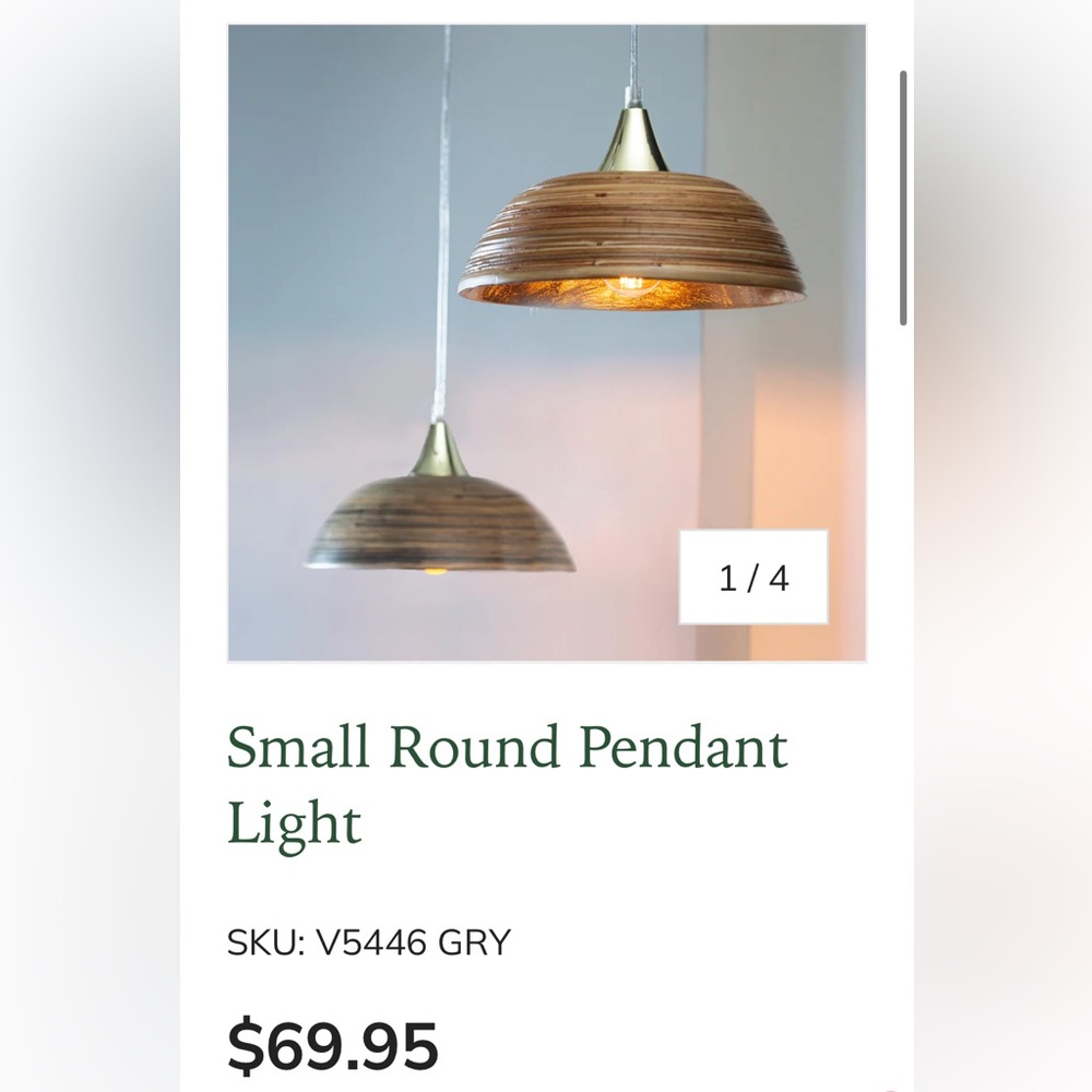 Small Round Pendant Light